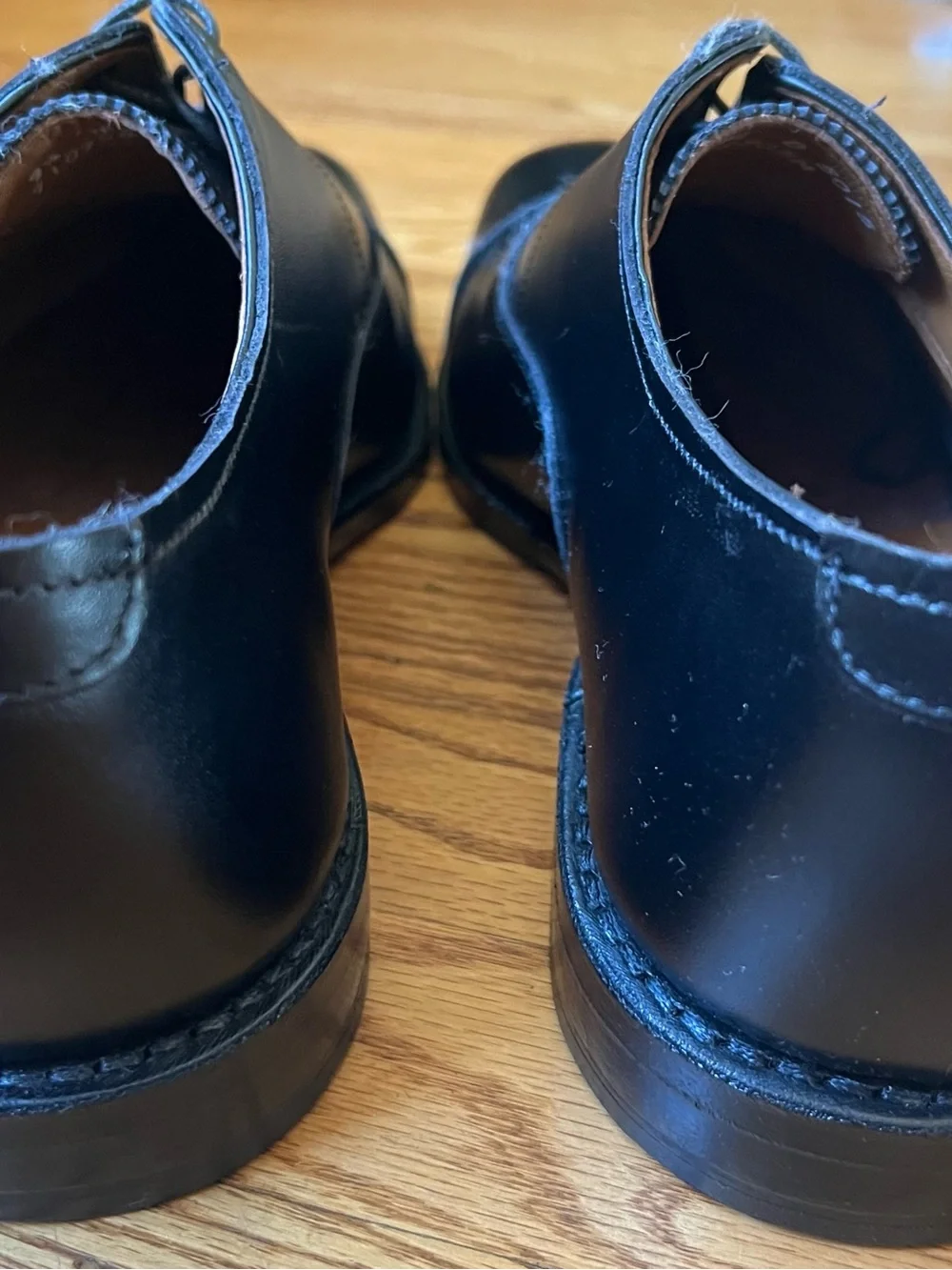 New Allen Edmonds Exchange Place Black Cap Toe Oxfords - Men's 9.5
